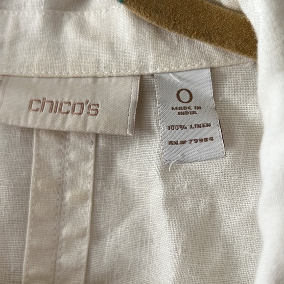 Chico's Linen jacket or shirt - safari mood - size 0 - Picture 2 of 11